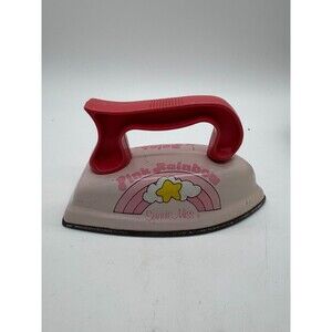 Vintage Pink Rainbow Sunnie Miss Toy Iron and Board By Ohio Art 5"